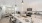 Styled kitchen island and living room