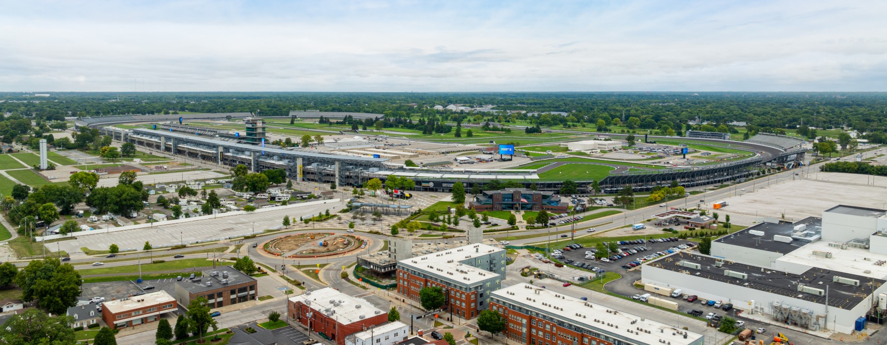 Aerial view of Speedway, Indiana